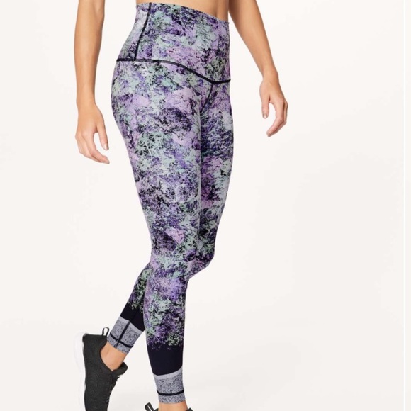 lululemon athletica Pants - Lululemon Wunder Under High-Rise Leggings Purple/Pink Multi Size 6